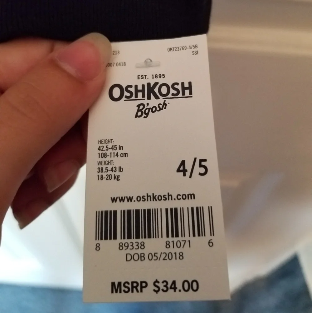 Boys, small, Osh Kosh hoodie